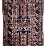 Tapis vintage fait main Baloutche 50x84 cm en laine - 1C1044