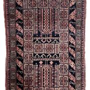 Tapis vintage fait main Baloutche 50x84 cm en laine - 1C1044