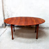 Oval cherry console table Model Babe by Vico Magistretti for De Padova Italia Year 1988