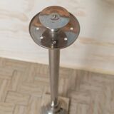 XXL Vintage Art Deco Candlestick in Silver Chrome-Plated Brass, Italy 1930s