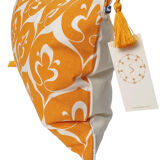 White marigold ottoman cushion cover - 30 x 50