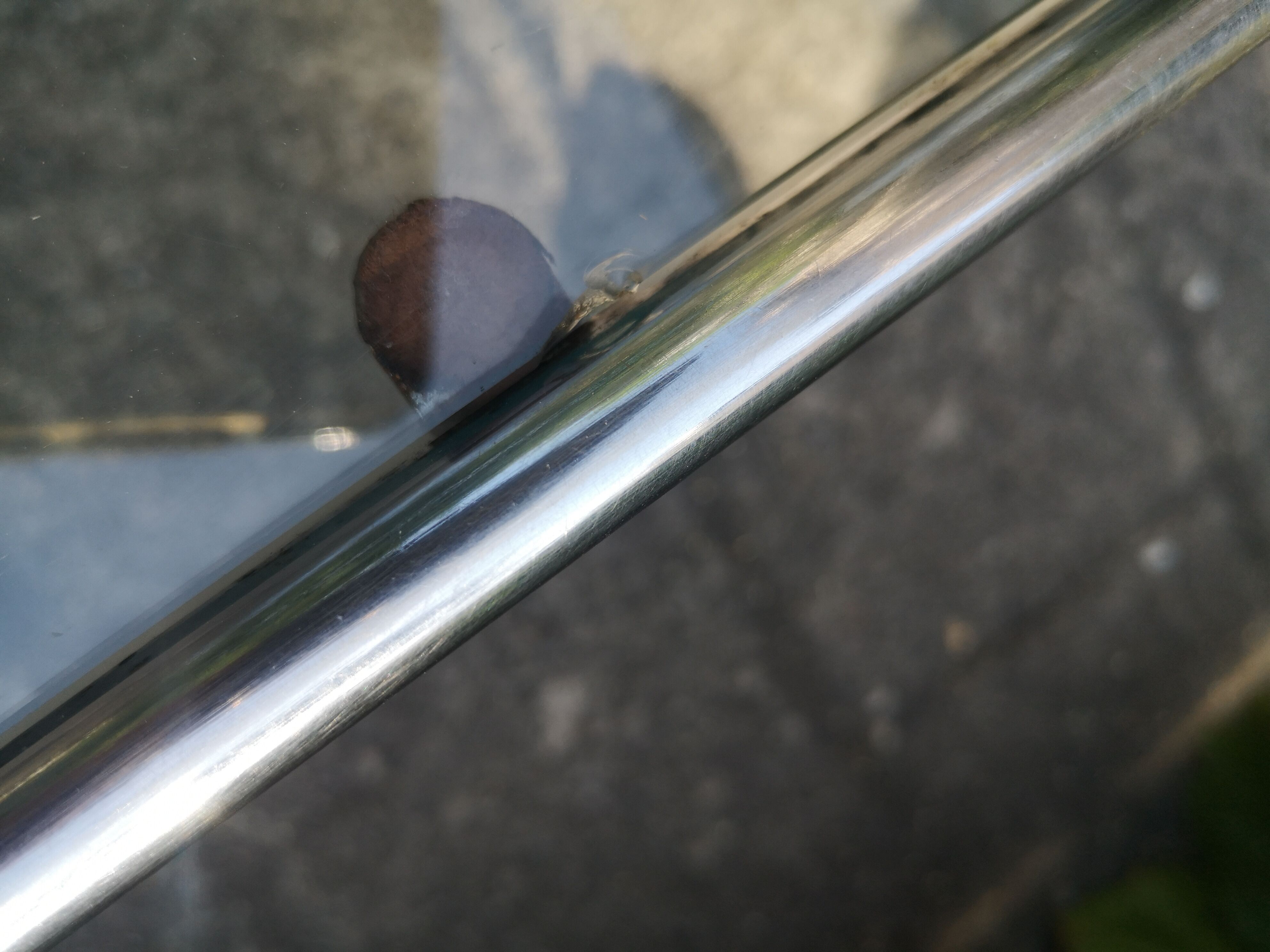 Vintage coffee table chrome and glass