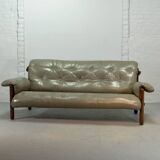 Jean Gillon Brazilian Jacarandá Wooden 3-Seat Sofa for Woodart, Brazil, 60s