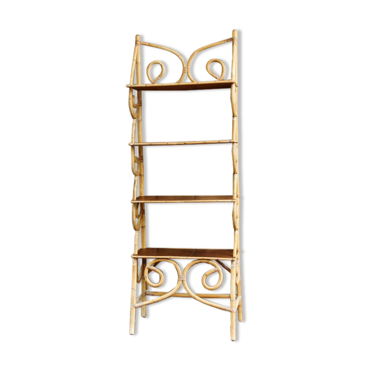 Vintage rattan shelf