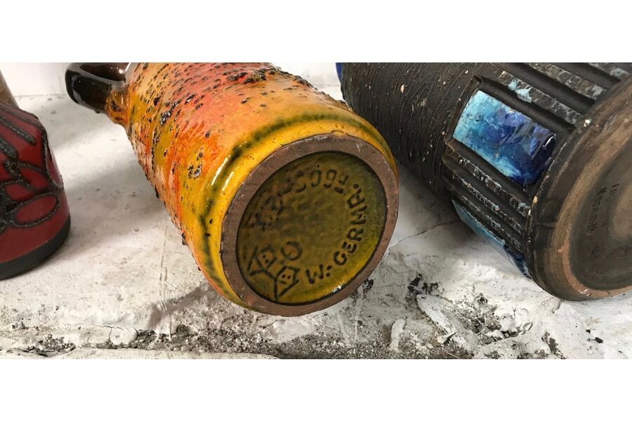 Set of 15 1960 ceramic vases