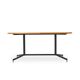 Table with a wooden top and metal frame, 1950s.