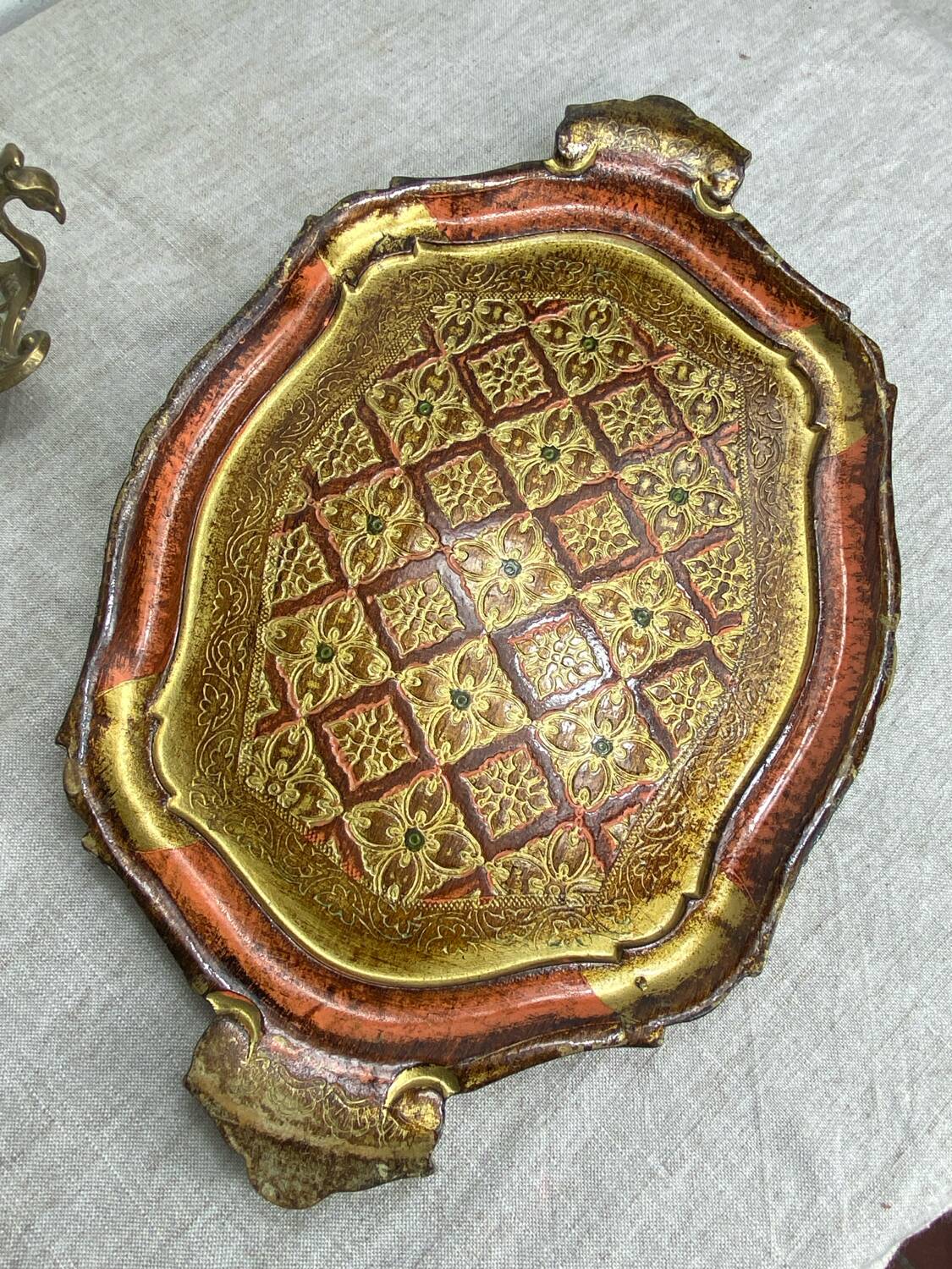 Florentine wooden tray