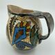 Pichet Paul Fouillen faience de Quimper decor geometrique signe