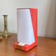 Table lamp in red painted metal and white plexiglass 60s vintage LAMP-7149