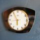 Vintage formica clock silent trapezoid wall clock "Romatic black"