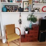 Bridge armchair with mustache back