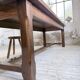 Table de ferme campagne noyer massif XL 250cm