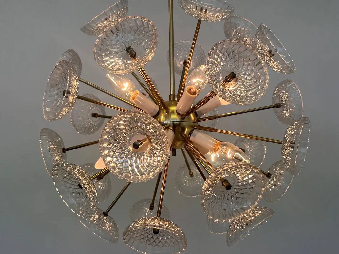 Dandelion, Sputnik chandelier by Kamenicky Senov, 1970