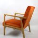 Fauteuil vintage Orange Velvet années 1970