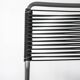 Ensemble de 4 chaises en scoubidou noir