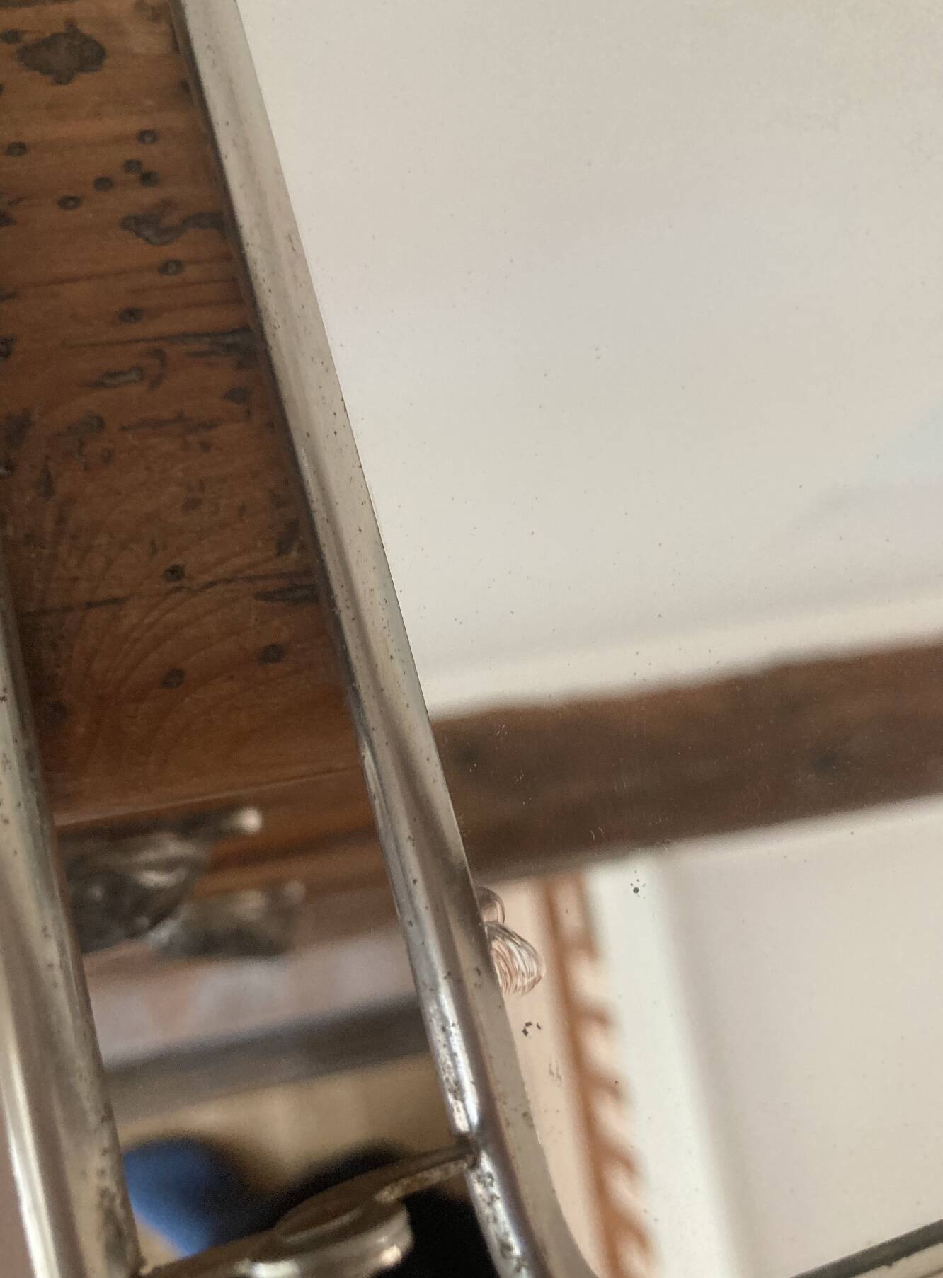 Vintage triptych barber mirror