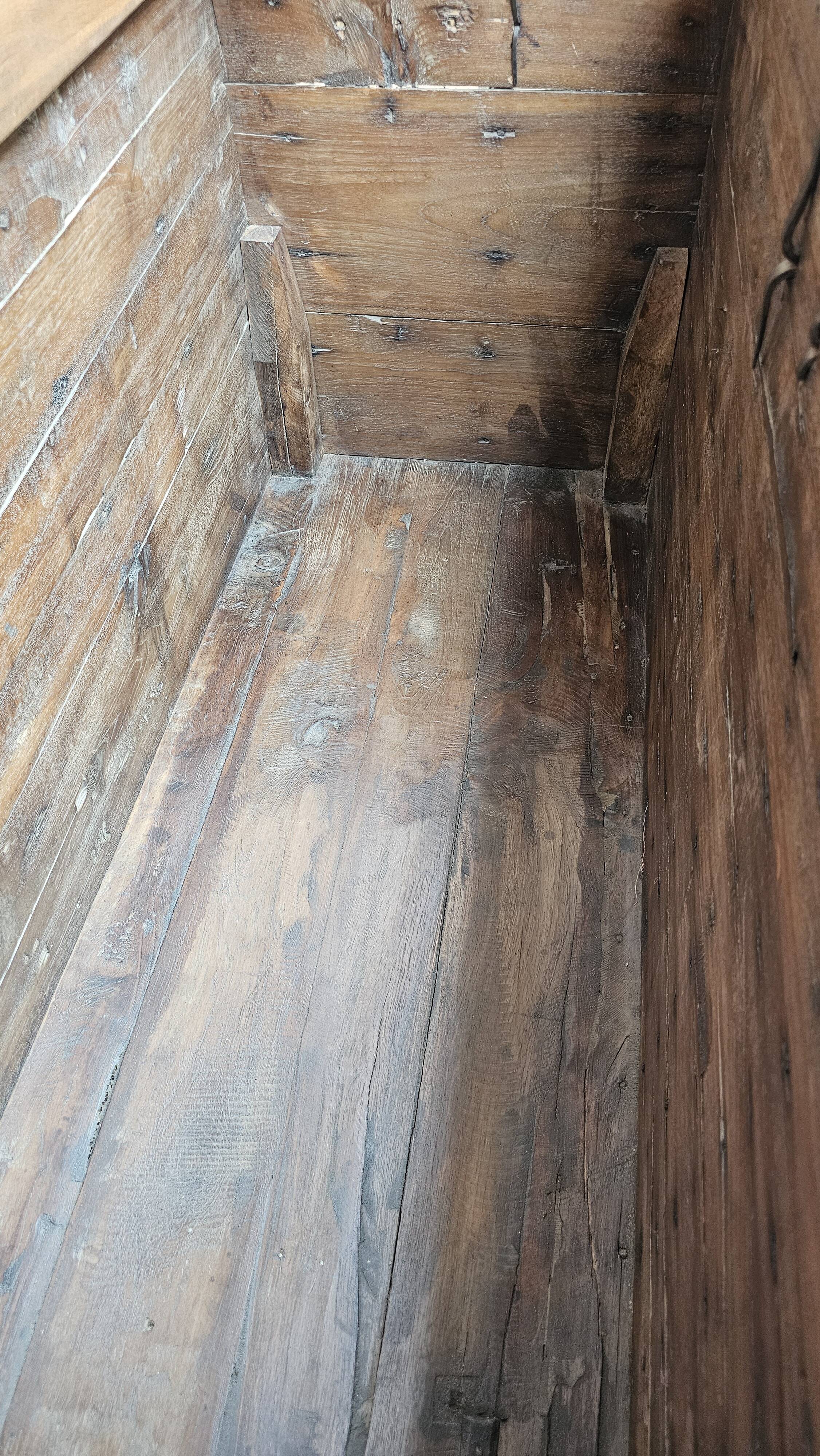 Antique Burmese teak dowry chest