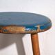 Antique wooden stool with a round seat – Central Europe, around 1950