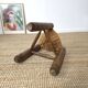 Tabouret bois paille tripode Charles Dudouyt
