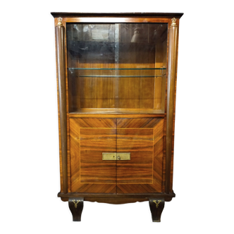 Art deco rosewood display case