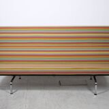 Compact sofa Eames Vitra Alexander Girard Miller stripe fabric