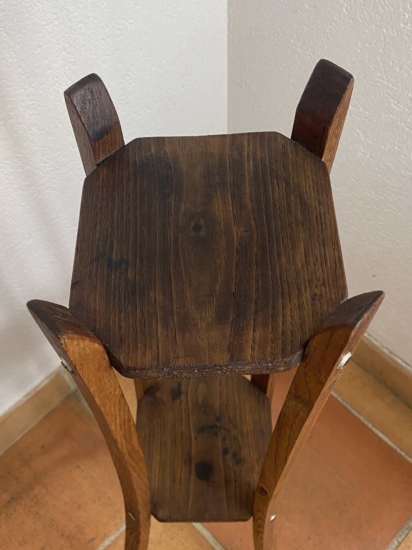 Sellette  en bois, années 50