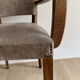 Bridge chair vintage grey velvet