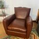 Vintage club chair in faux leather