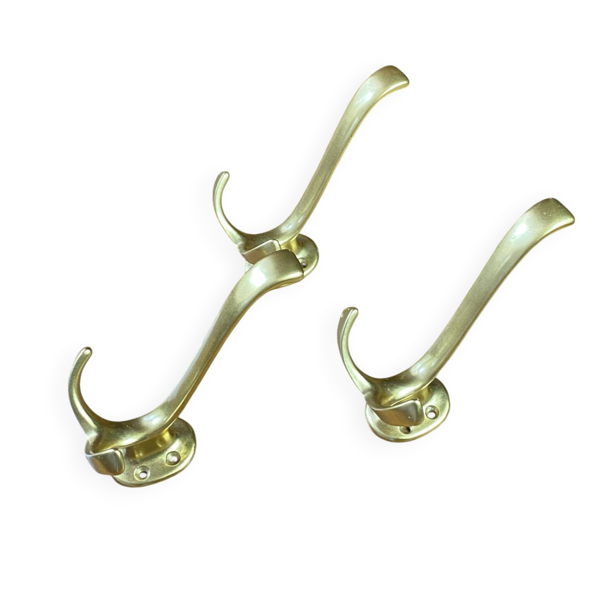 Patères en aluminium de couleur dorée