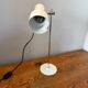 White aluminium designer table lamp made in Germany vintage