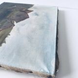 Painting on canvas 1900, alpine landscape