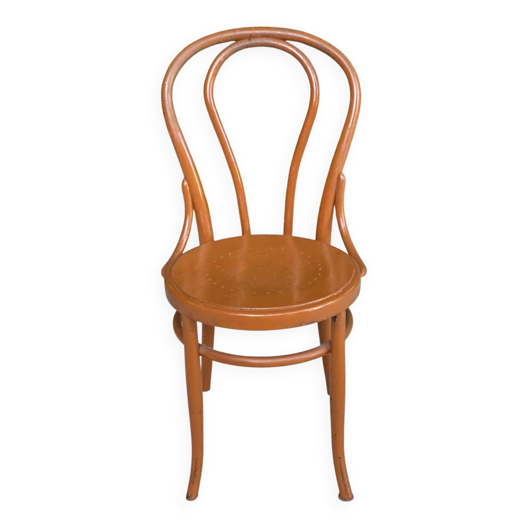 Round curved wood bistro chair