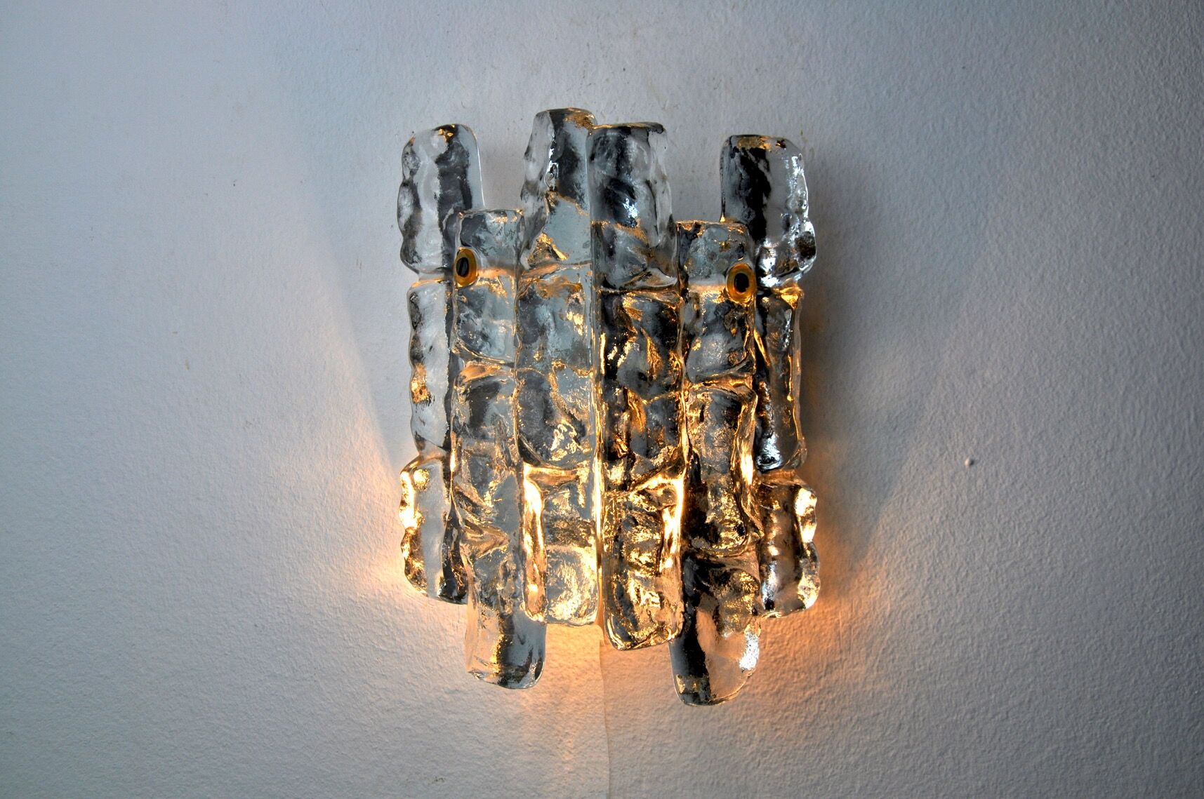 J.T Kalmar 'Glaçon' applique, frosted glass, Austria, 1970