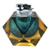 1960s Murano Sommerso Glass Table Lighter by Flavio Poli for Seguso