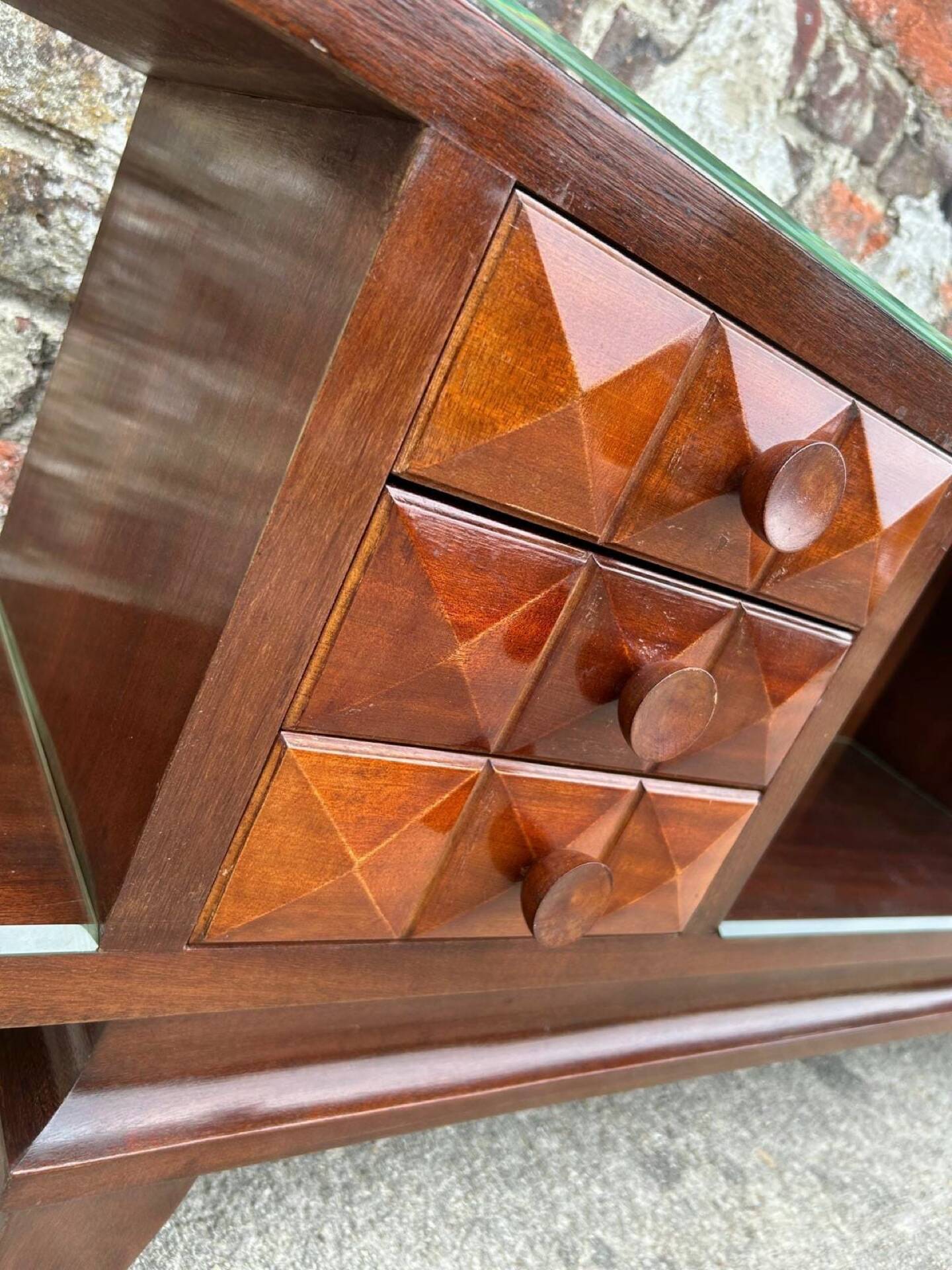 Art Deco mahogany sideboard, television unit.