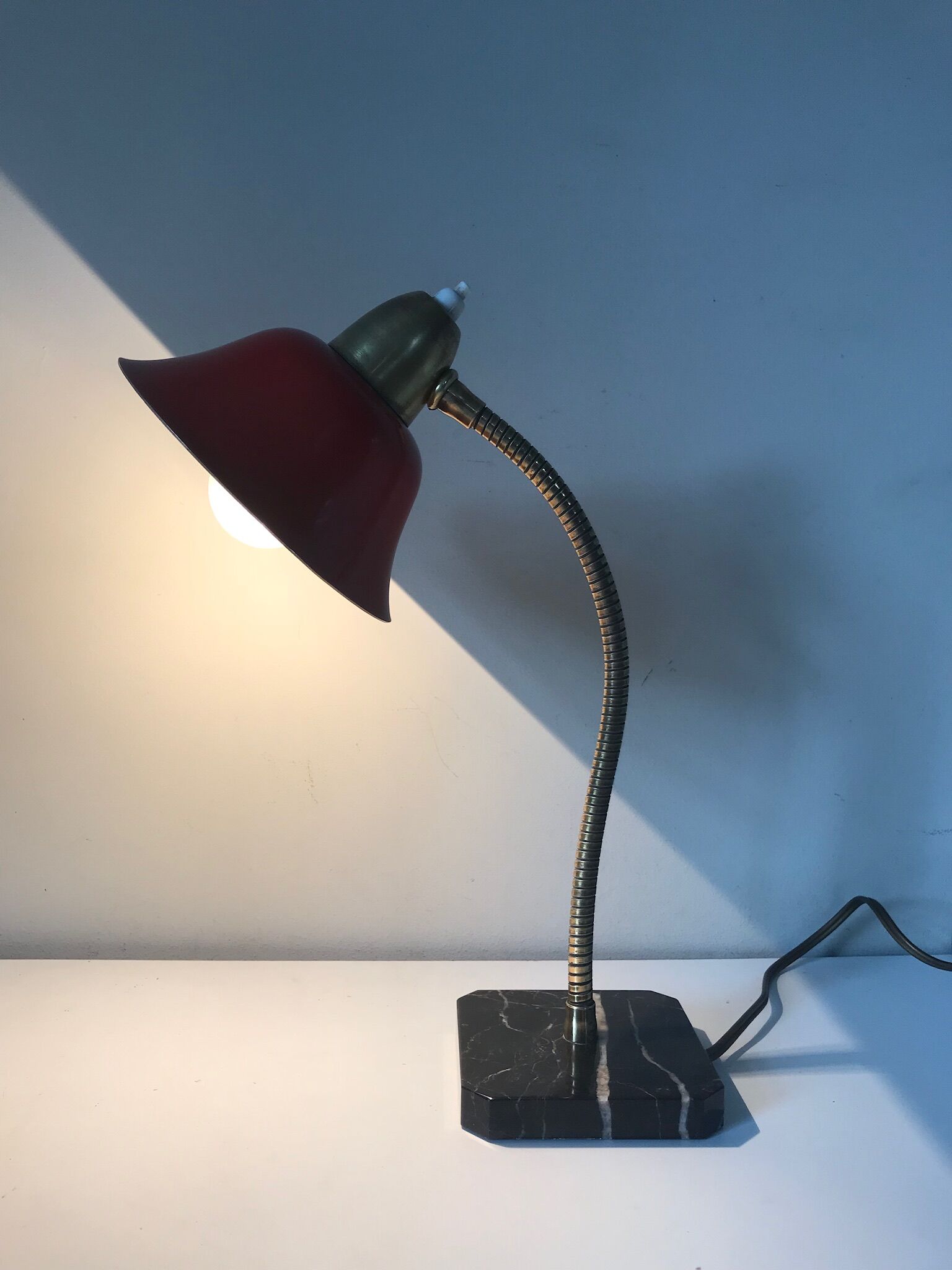 Lamp base marble vintage 60