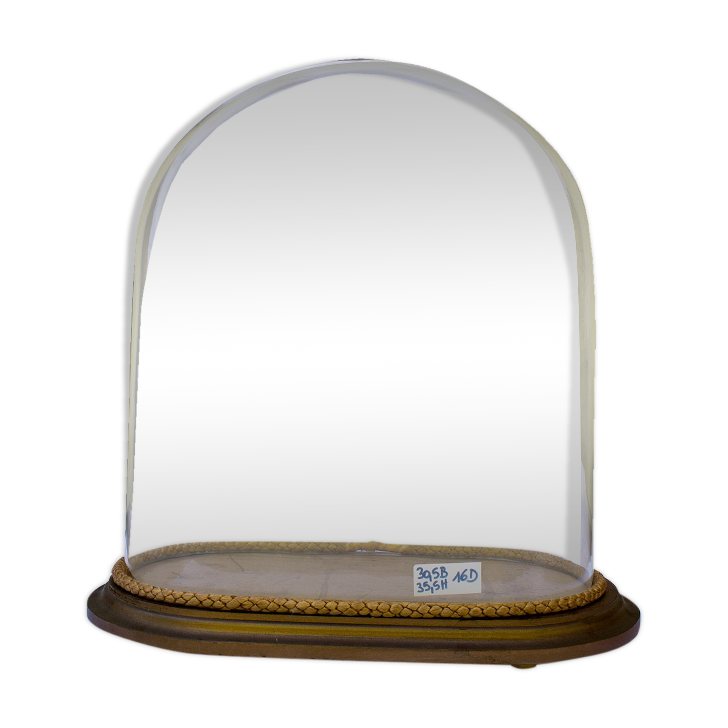 Old oval glass globe glass bell glass