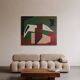 Abstract on geometric canvas 100x81cm by Bodasca