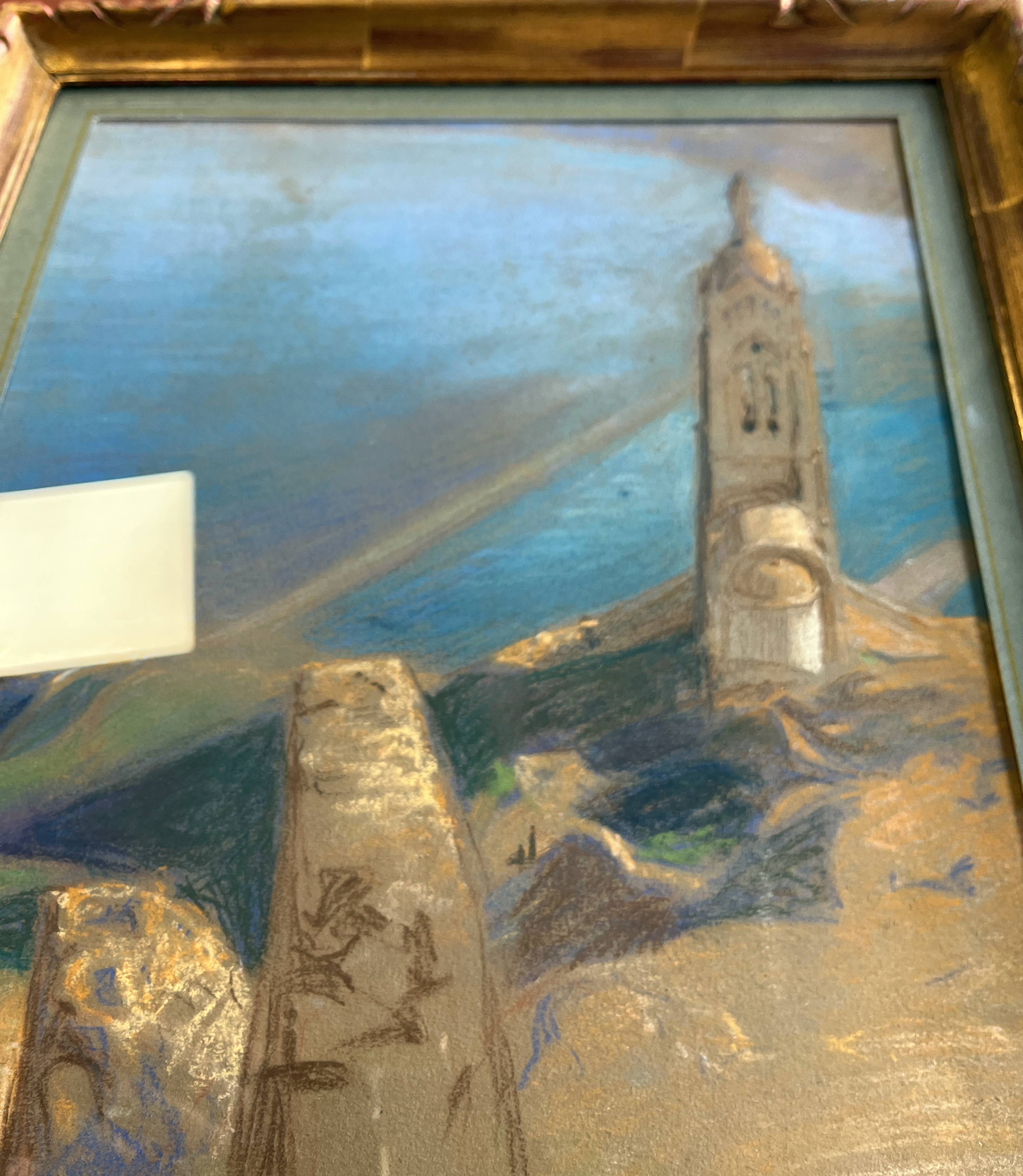 Painting by Edouard Pannetier (1884-1965) Mediterranean Estuary Orientalist