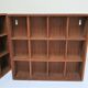 Two wall shelves with solid wood compartments design 80s