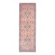 1970s Vintage Turkish Oushak Handmade Wool Cotton Pink Runner Rug 103x302