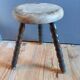 1950s solid wood tripod shepherd's stool