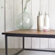 Table basse piétement métal et plateau bois