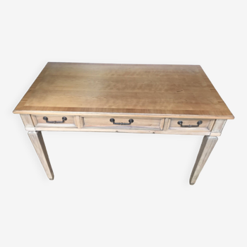 Stylish desk, sanded stripped solid wood