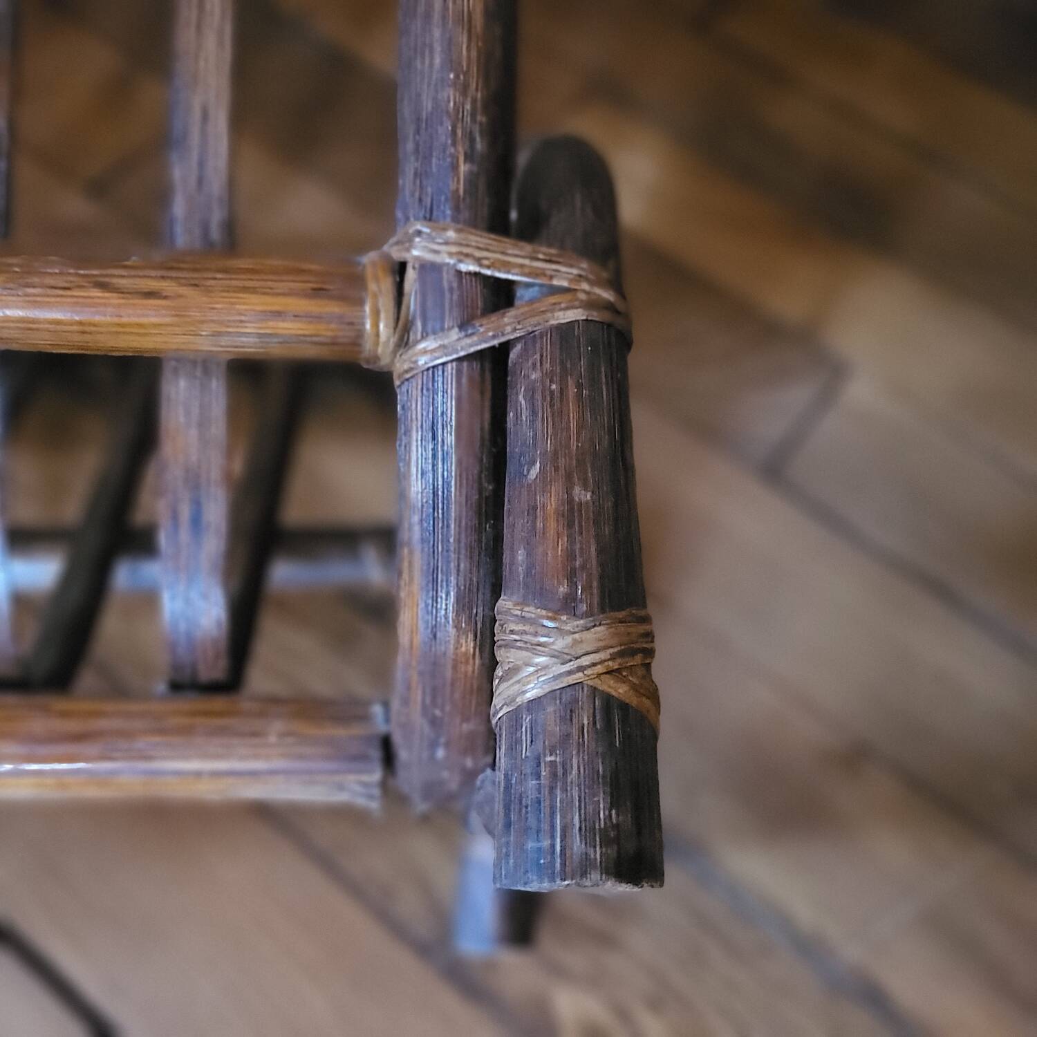 Vintage rattan magazine rack