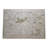 Gravure carte des élections de Tours et ses environs par le seigneur Jaillot, 1711