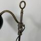 Vintage 1900 desk lamp in nickel-plated brass celadon - 52 cm