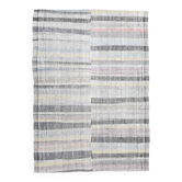 7x10 Yellow Black Striped Vintage Rug, 220x304Cm