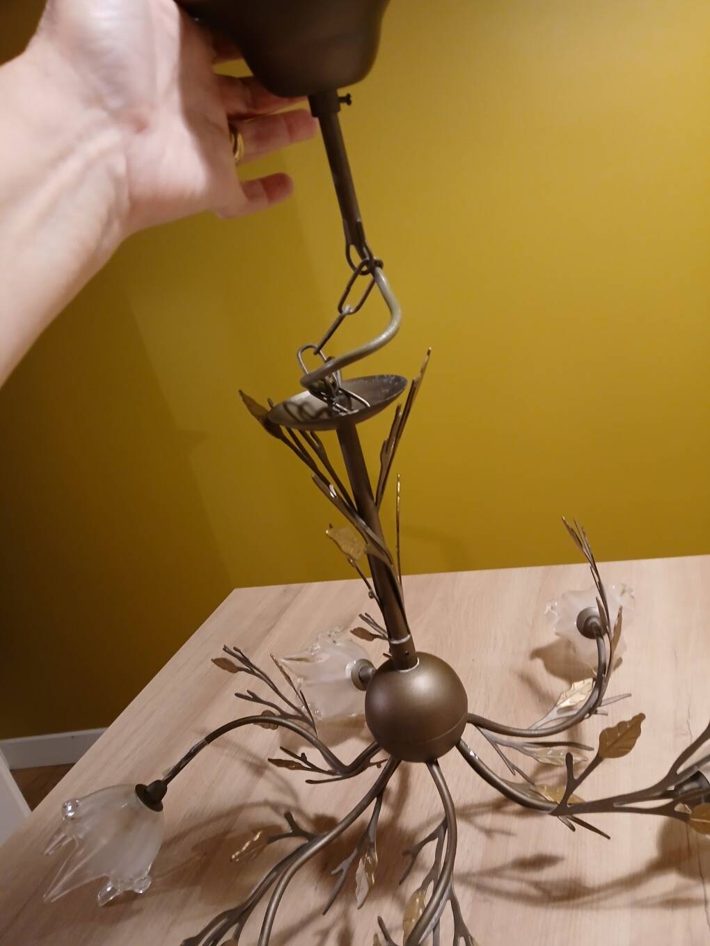 Chandelier with 6 tulips