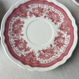 Set of 5 under cups, Fasan decoration, ceramic Villeroy & Boch